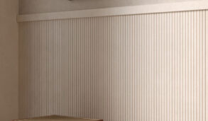 Japansk-inspirert entrè med fliser fra serien Kronos MAteria